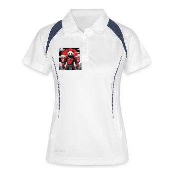 Samurai Panda Warrior - Women's Polo breathable - white/navy - Front