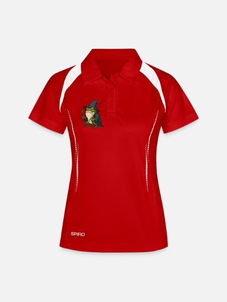 Wise bearded frog with magic hat - Women's Polo breathable - white/navy