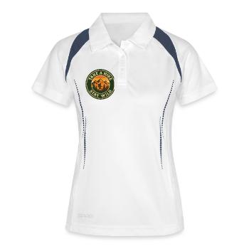 Faites une randonnée - Restez sauvage - Polo respirant Femme - blanc/marine - Devant