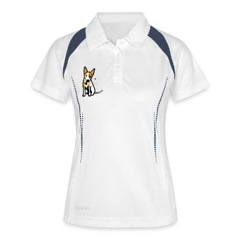 Dog Street Art - Women's Polo breathable - white/navy - Front
