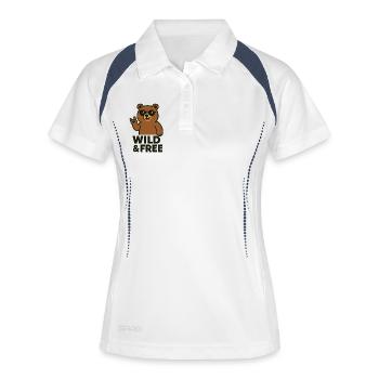 Wildbär Sunglass Vibe - Polo respirant Femme - blanc/marine - Devant