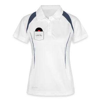 Vintage-Flair - Frauen Polo atmungsaktiv - Weiß/Navy - Vorne