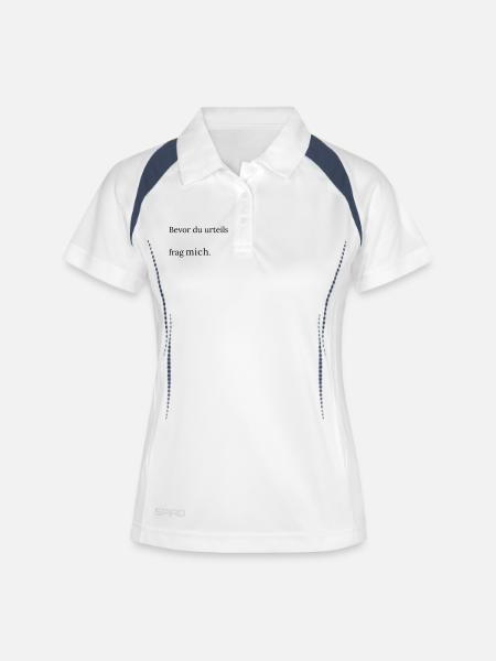 Frag_mich - Women's Polo breathable - white/navy