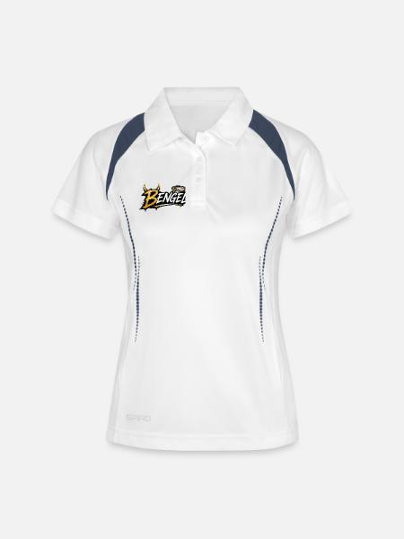 B-Angel - Sometimes Kid Sometimes Angel - Women's Polo breathable - white/navy
