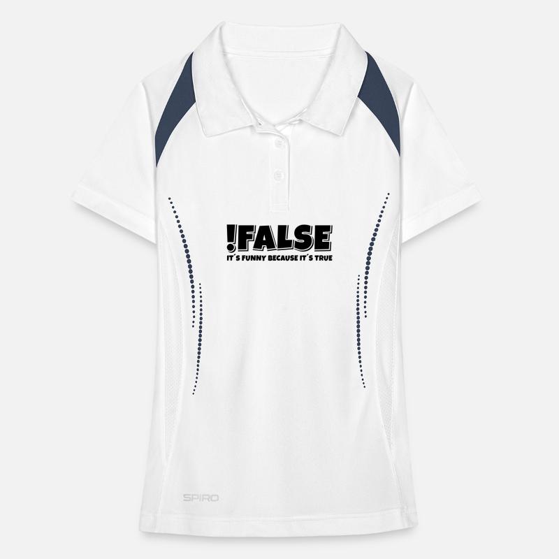 False True Programmierer Spruch Frauen Polo atmungsaktiv