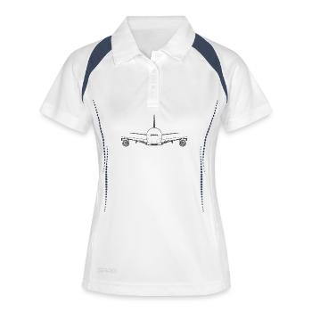 Aircraft Airbus A380 - Women's Polo breathable - white/navy - Front