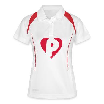 Heart P - I love P - Women's Polo breathable - white/navy - Front