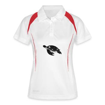 Tortue Silhouette Nocturne - Polo respirant Femme - blanc/marine - Devant