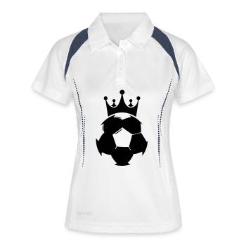 football soccer - Women's Polo breathable - white/navy - Front
