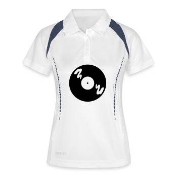 Music Record - Women's Polo breathable - white/navy - Front