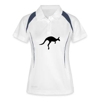 Kangourou - Polo respirant Femme - blanc/marine - Devant