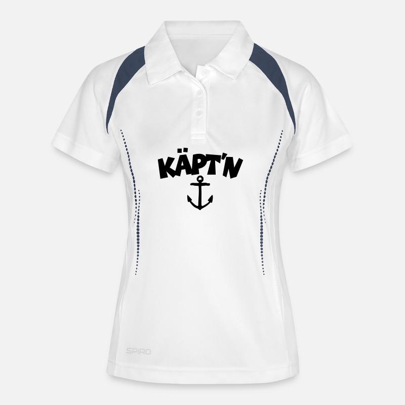 Captain anchor (EU) - Women's Polo breathable - white/navy