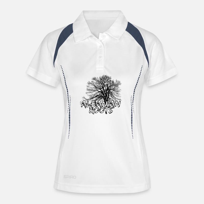 Albanian roots - Women's Polo breathable - white/navy