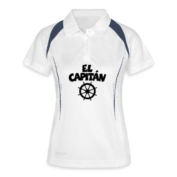 El Capitán Wheel - Women's Polo breathable - white/navy - Front