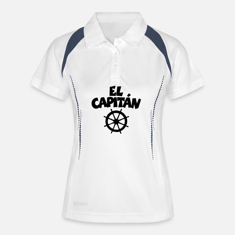 El Capitán Wheel - Women's Polo breathable - white/navy
