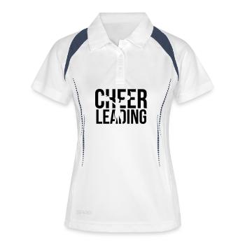 cheerleading - Polo respirant Femme - blanc/marine - Devant