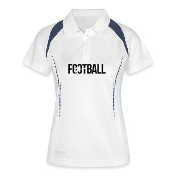 football américain - Polo respirant Femme - blanc/marine - Devant
