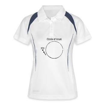 circle of trust - Frauen Polo atmungsaktiv - Weiß/Navy - Vorne