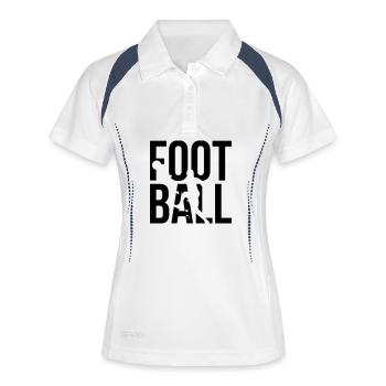football - Women's Polo breathable - white/navy - Front