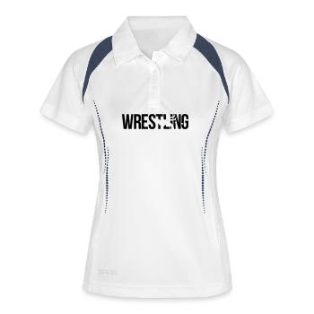 wrestling - Polo respirant Femme - blanc/marine - Devant