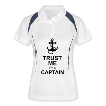 captain anchor - Women's Polo breathable - white/navy - Front