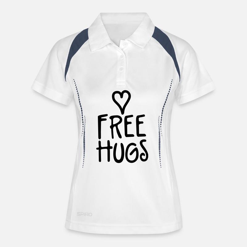 free hugs - Women's Polo breathable - white/navy