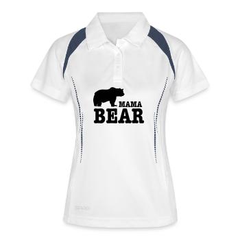 mama bear - Women's Polo breathable - white/navy - Front