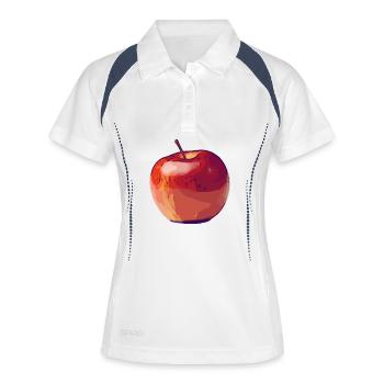 Color Apple Watercolor Art - Women's Polo breathable - white/navy - Front