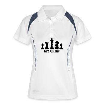 geek - Polo respirant Femme - blanc/marine - Devant