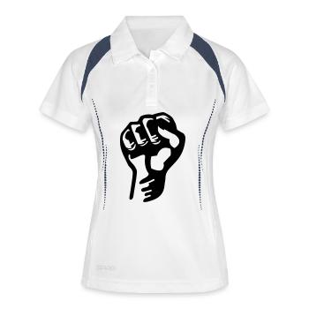 fist - Women's Polo breathable - white/navy - Front