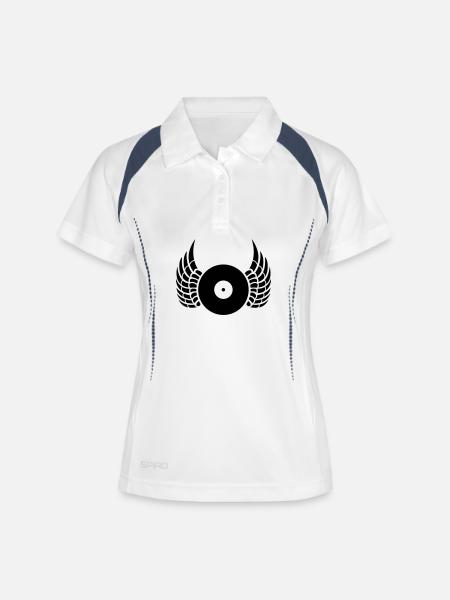 dj - Women's Polo breathable - white/navy