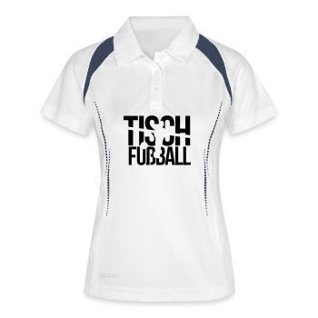 tischfußball - Frauen Polo atmungsaktiv - Weiß/Navy - Vorne