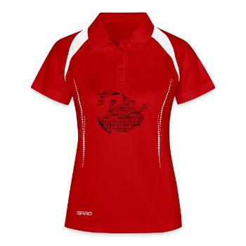 binary code - Women's Polo breathable - white/navy - Front