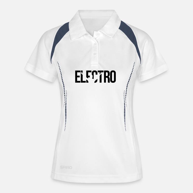 elektro - Frauen Polo atmungsaktiv - Weiß/Navy