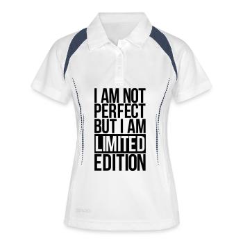 limited edition - Frauen Polo atmungsaktiv - Weiß/Navy - Vorne