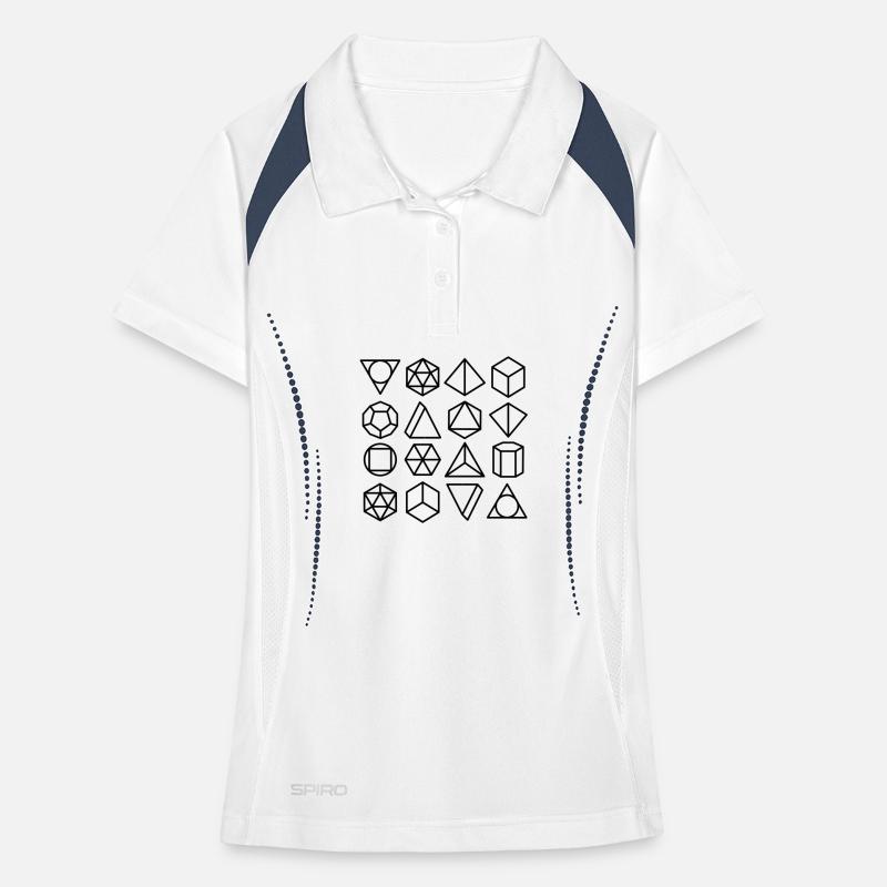 mathematical geometry Polo respirant Femme