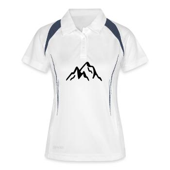Gebirge - Frauen Polo atmungsaktiv - Weiß/Navy - Vorne