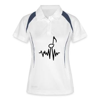 music - Women's Polo breathable - white/navy - Front