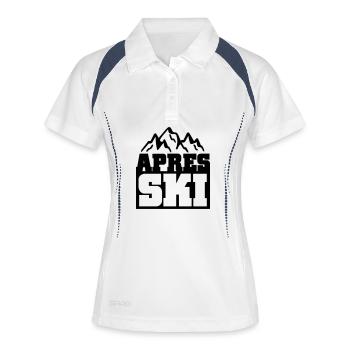 apres ski - Polo respirant Femme - blanc/marine - Devant