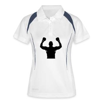boxing - Women's Polo breathable - white/navy - Front