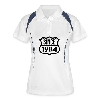 1984 - Women's Polo breathable - white/navy - Front