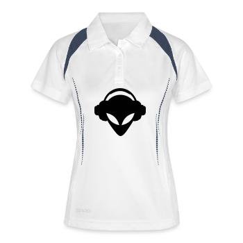 dj - Polo respirant Femme - blanc/marine - Devant