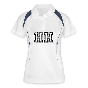 HH Hamburg (Vintage/Weiß) - Frauen Polo atmungsaktiv - Weiß/Navy - Vorne