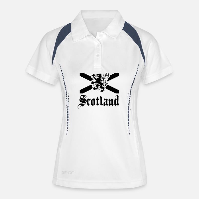 scotland - Women's Polo breathable - white/navy