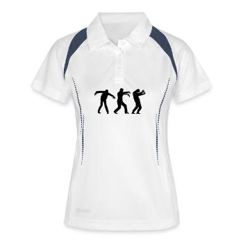 des morts-vivants - Polo respirant Femme - blanc/marine - Devant