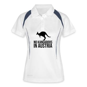 Österreich - Frauen Polo atmungsaktiv - Weiß/Navy - Vorne