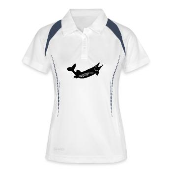 poisson - Polo respirant Femme - blanc/marine - Devant