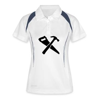 mechanic - Women's Polo breathable - white/navy - Front