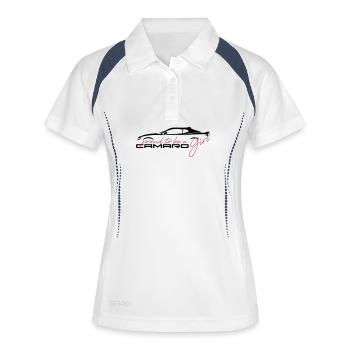 Camaro6 fière - Polo respirant Femme - blanc/marine - Devant