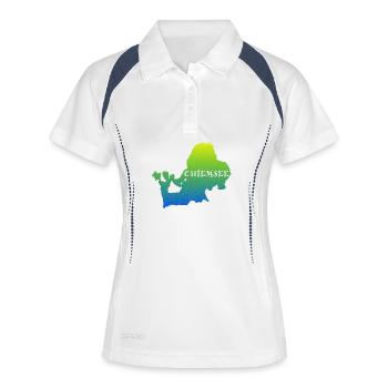 Bavarian Lake Silhouette - Women's Polo breathable - white/navy - Front